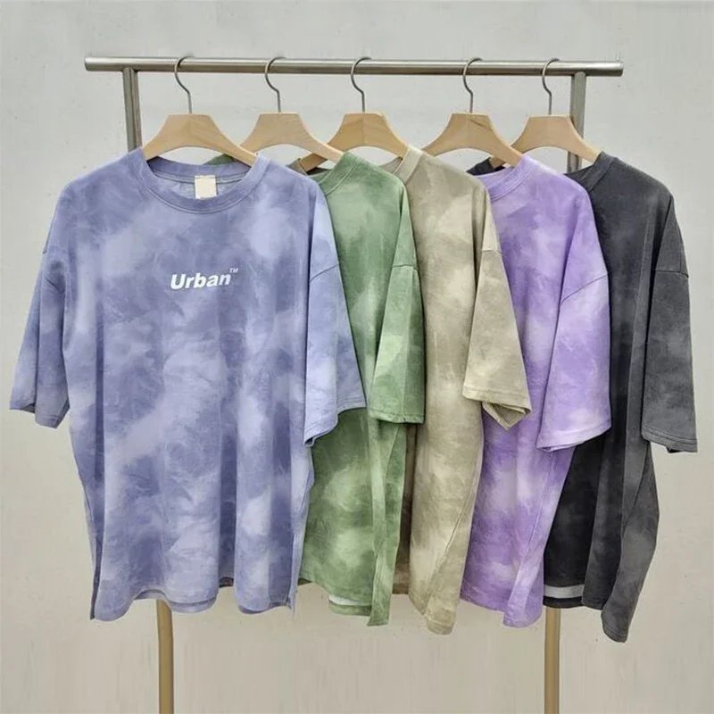 Summer Women Clothing Set Short Sleeve Tshirt+Shorts 2Pcs Camouflage Tie-Dyed Loose Tees Tops Sports Casual Suit