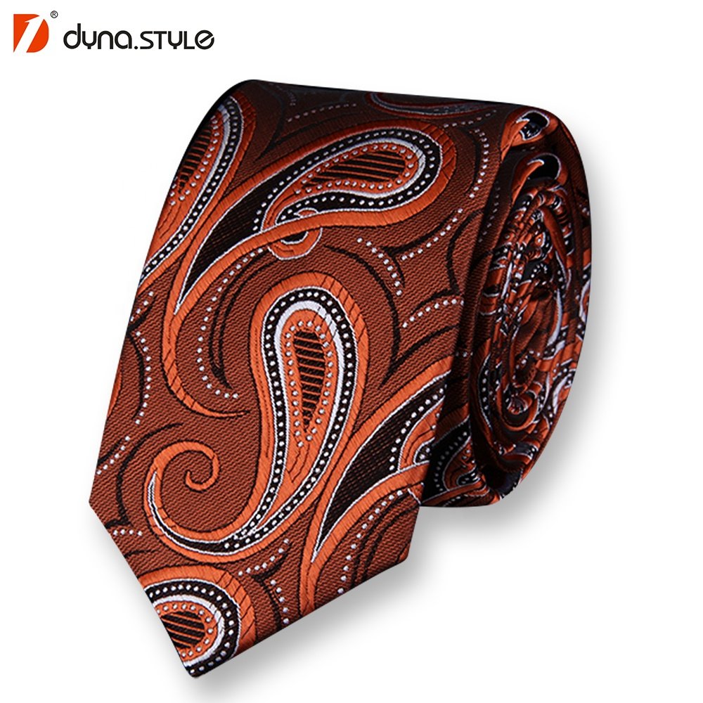 100% Handmade Man Fashion Elegant Purple Army Green Polyester Paisley Tie