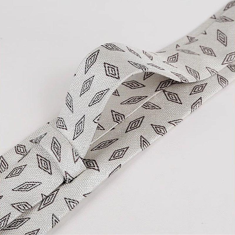 2024 Spring New Polyester Silk Woven Tie High-end Men's Business Casual Tie 8cm British Fashion Silk Tie