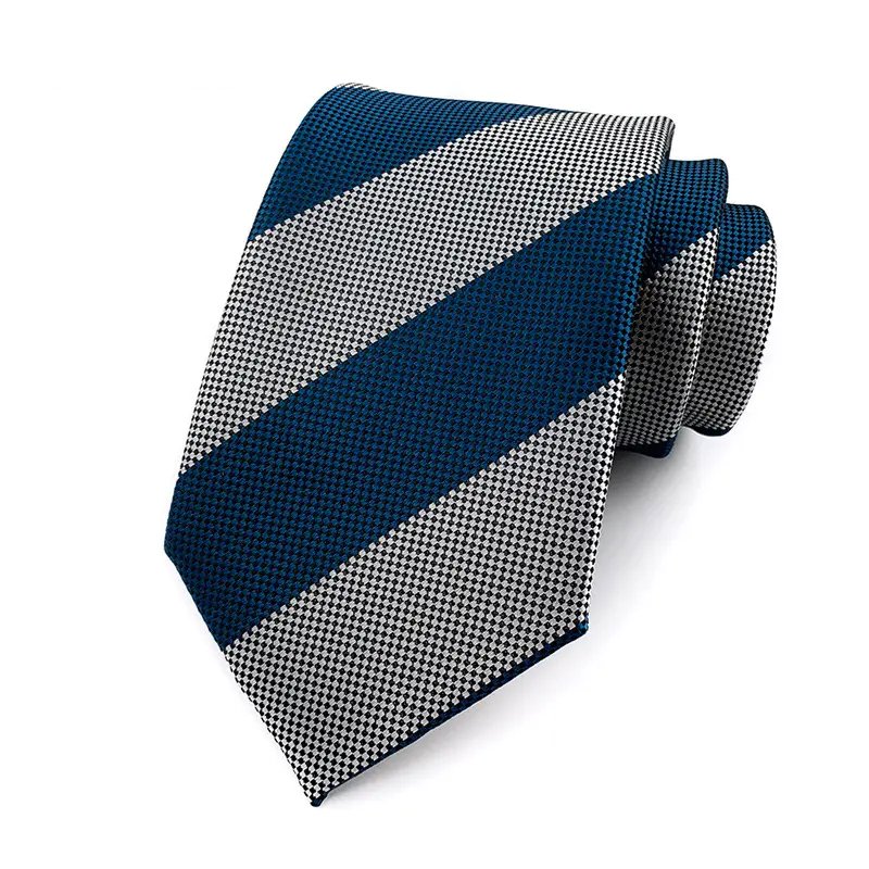 Custom Trendy Office Printed Embroidered Fashion Polyester Silk Suit Accessories Label Tie For Men