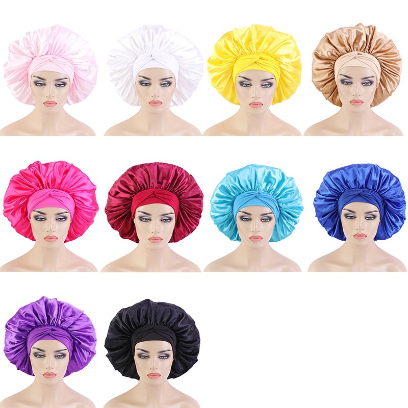 Extra Long Satin Bonnet Silk Sleep Cap Adjustable tie hair bonnet for Long Hair, Braids, Twists, Weaves