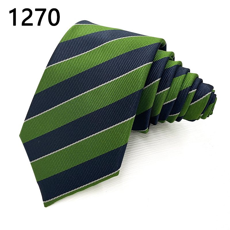 TONIVANI-67-2 Woven Young Man Business Stripe Neckties Polyester Student Design Tie