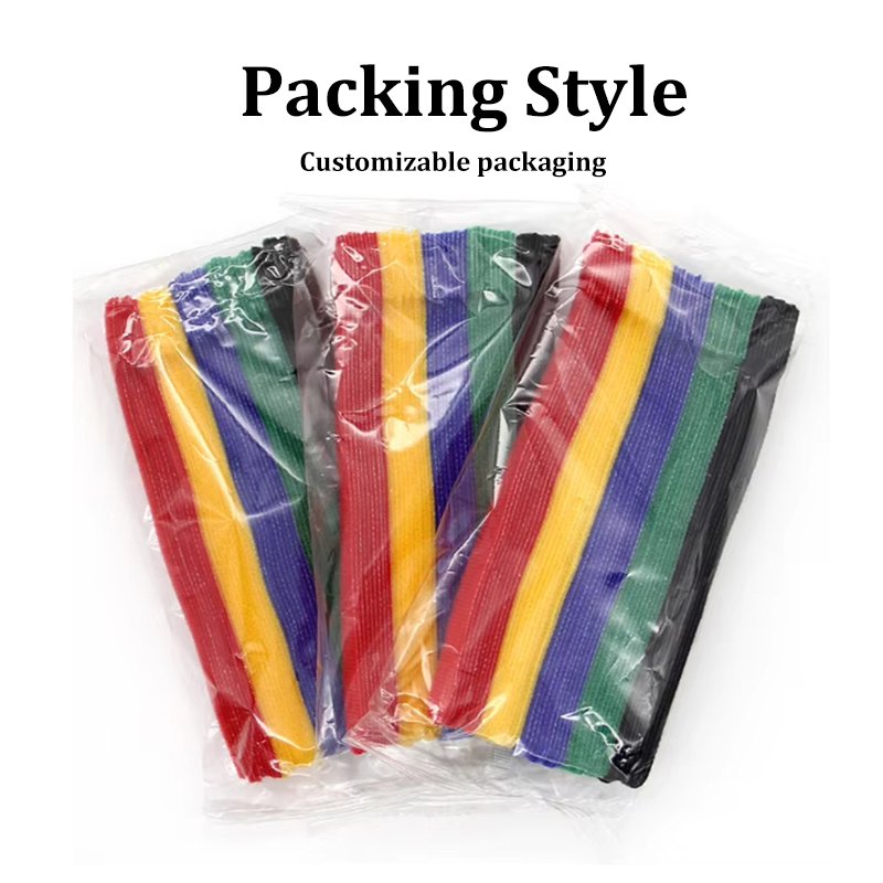 Manufacturer Wholesale Price Cable Management Velcro Ties Adjustable Cable Polyester Nylon Hook and Loop Adhesive Tape