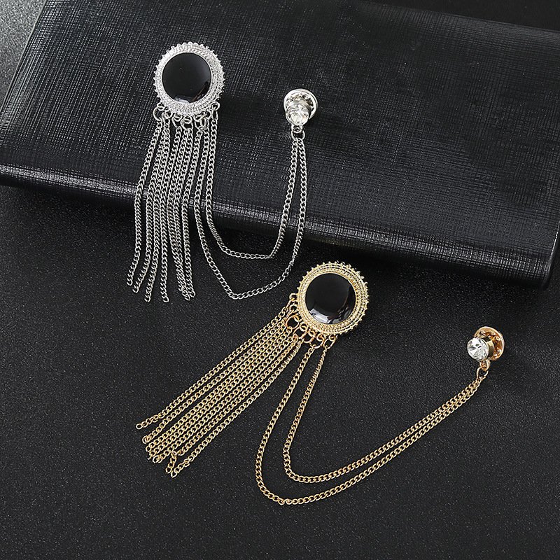 Angel wings long fringe chain nickel and lead-free star fringe alloy brooch for women