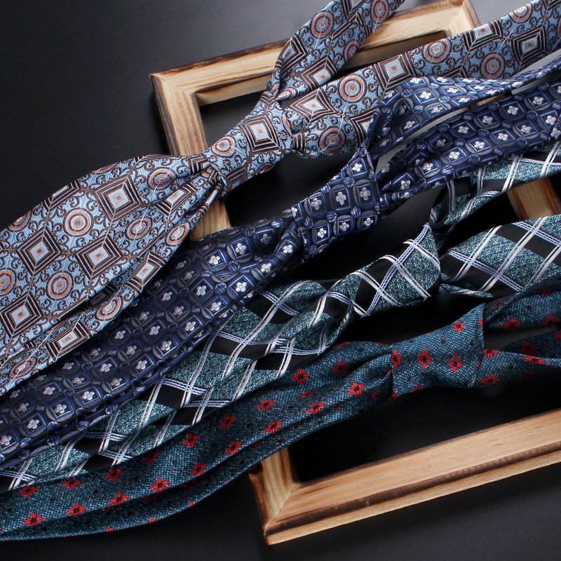 Long Length Luxury Gentleman Accessory Necktie Custom Mens Polyester Ties
