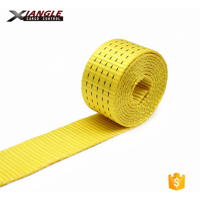 Best price heavy duty high strength webbing 2 inch polyester webbing load belt for tie down strap