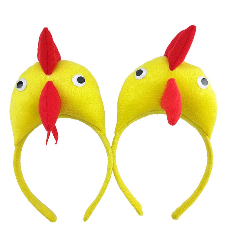 MADESHINE Girl Stuffed Kids Party Accessory Head band Animal Costume Rooster Chicken Chick Halloween Headband