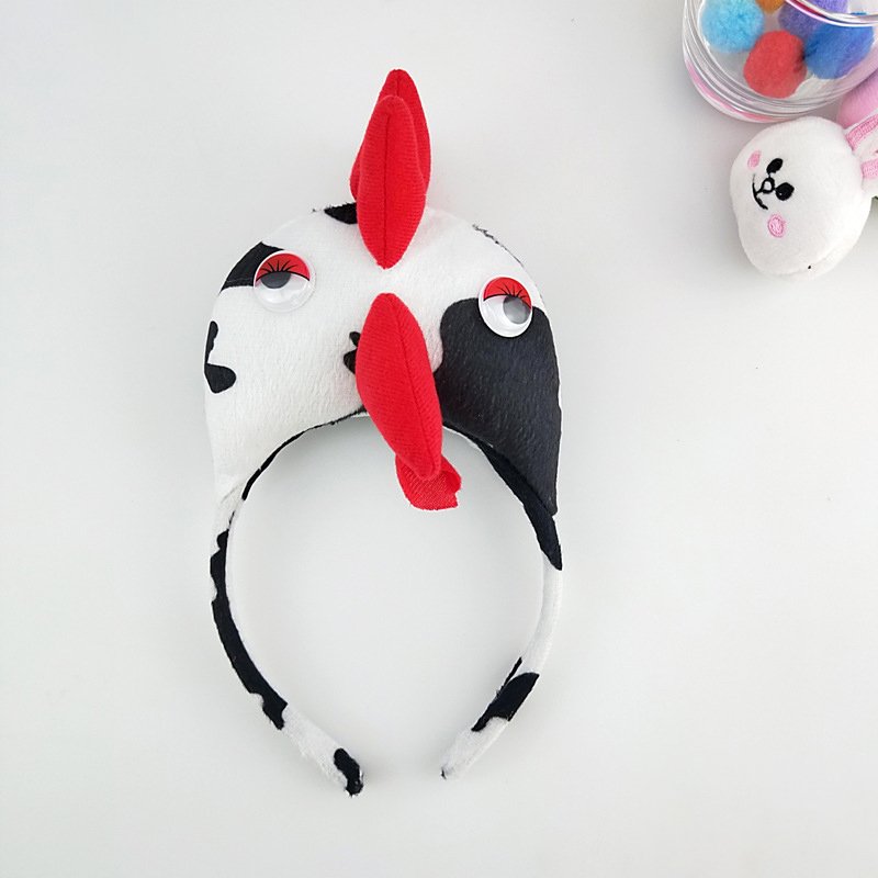 MADESHINE Girl Stuffed Kids Party Accessory Head band Animal Costume Rooster Chicken Chick Halloween Headband