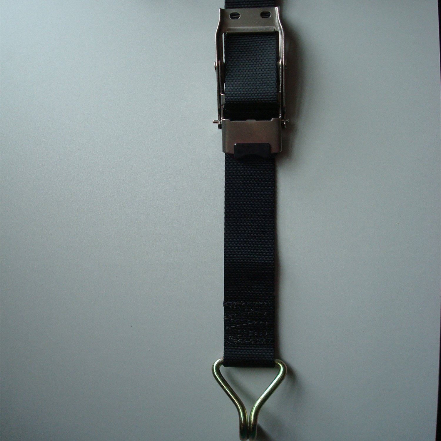 Hot sale high quality 1T durable light webbing cargo lashing metal cam buckle strap with hook