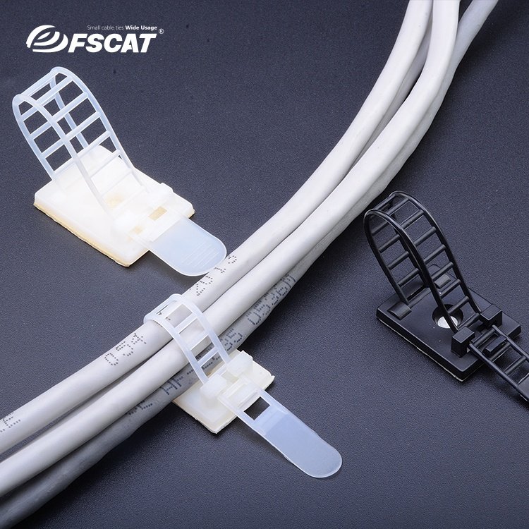 PA66 Material Colored Plastic Products Cable Clamp Adjustable Plastic Tie Mount