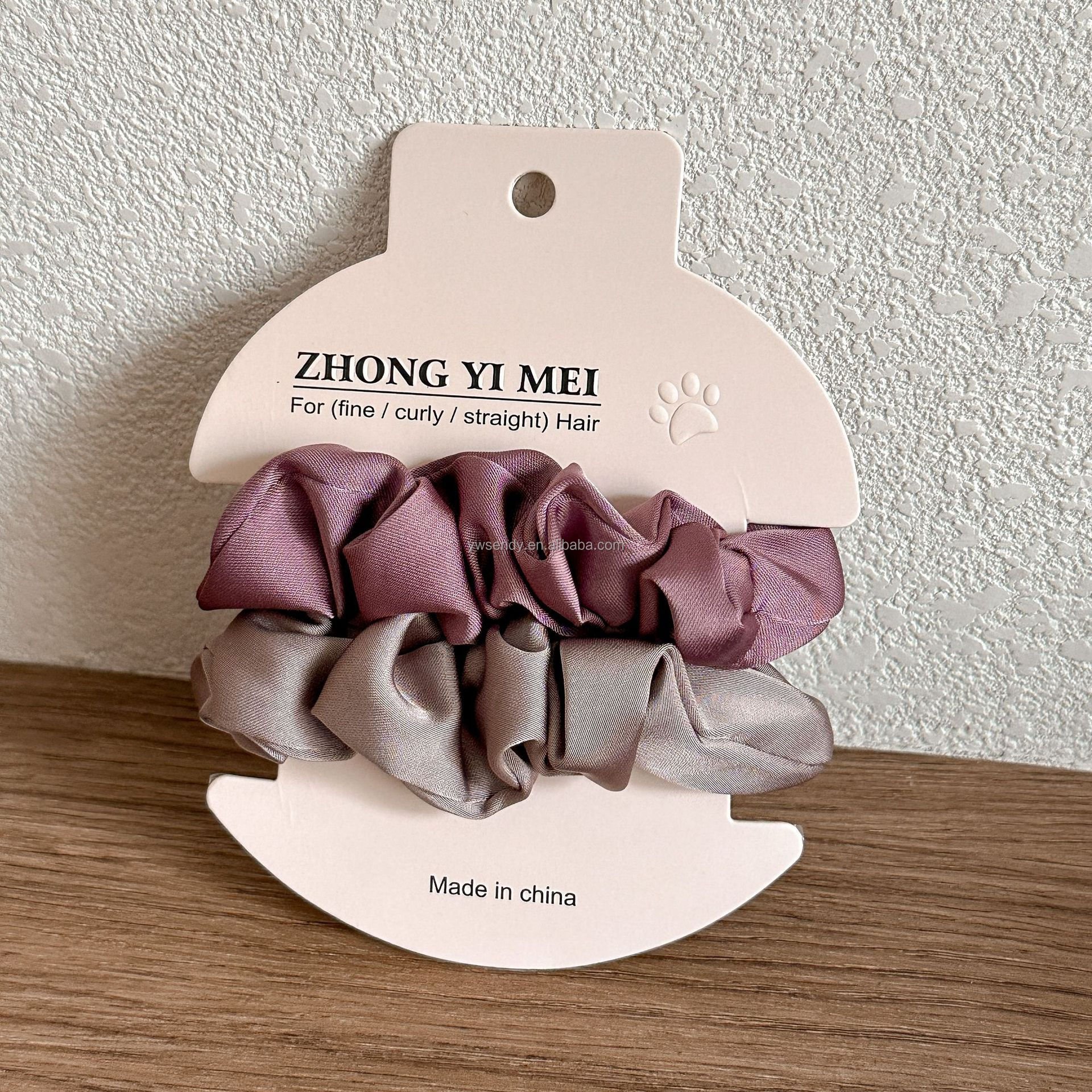 Hot selling Korean fashion Simplicity hair tie 2pcs/set silk scrunchies sweet and cute women hair accessories