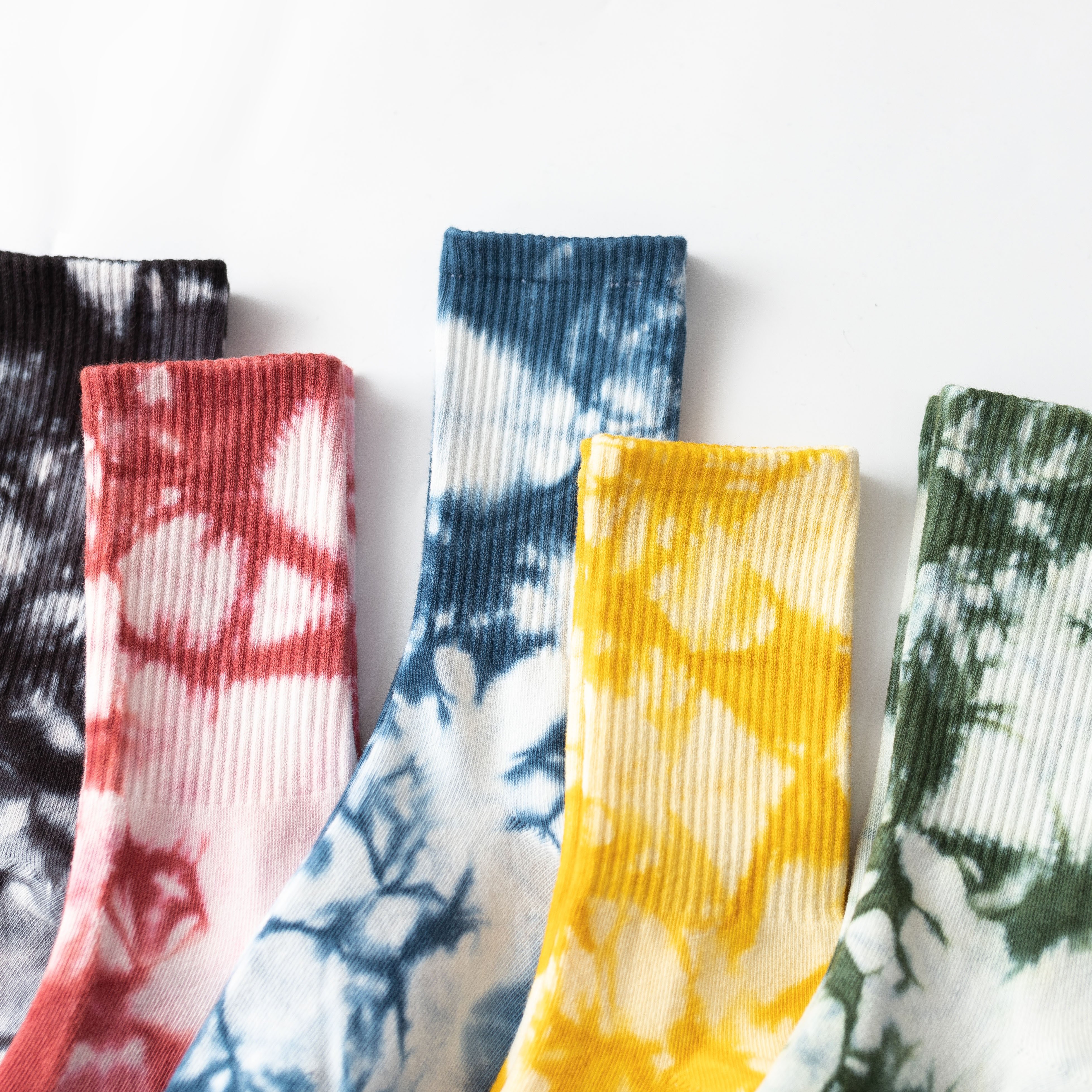 Tie Dye Socks Unisex Street Basketball Skateboard Socks Fashion Funny Breathable Tube Crew Socks