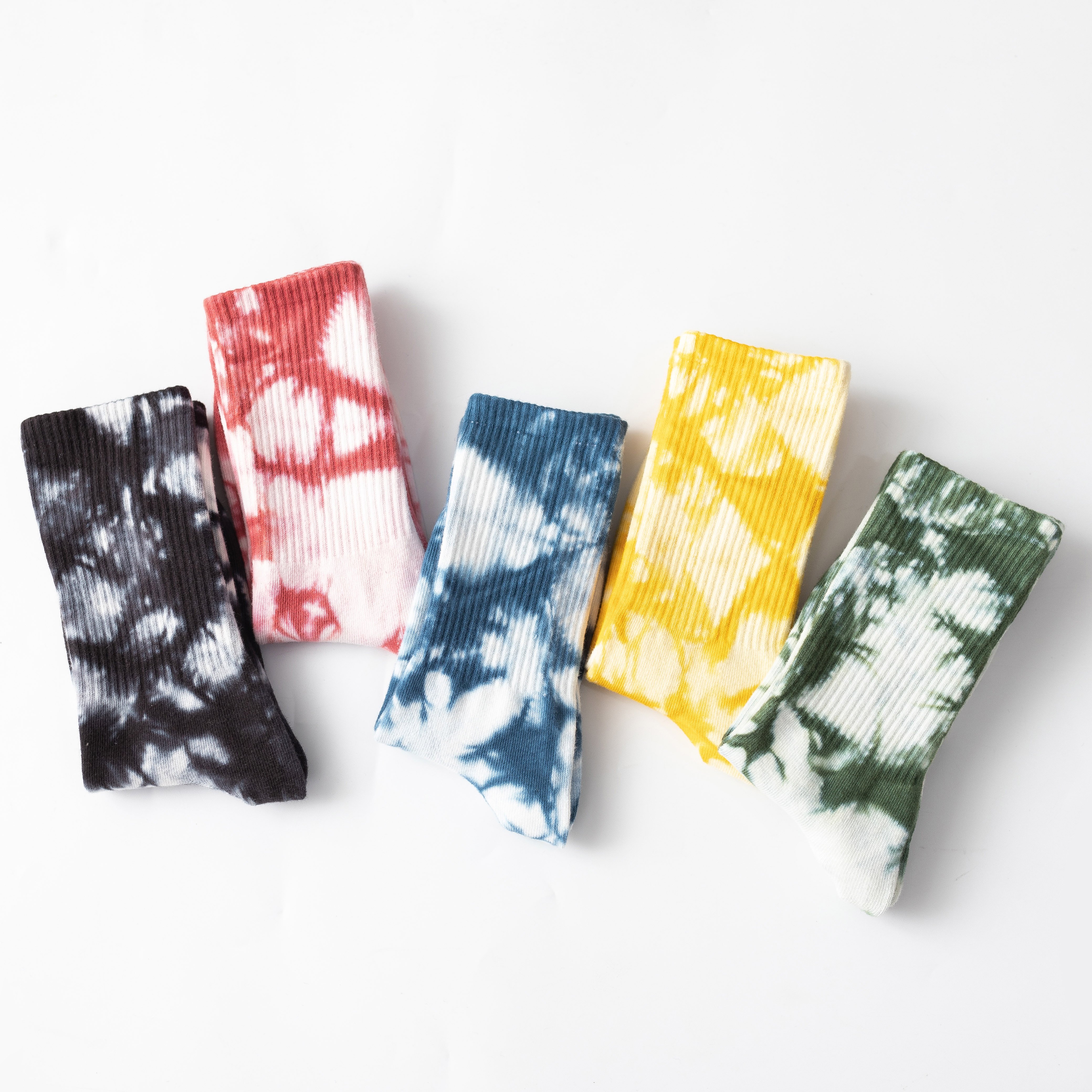 Tie Dye Socks Unisex Street Basketball Skateboard Socks Fashion Funny Breathable Tube Crew Socks
