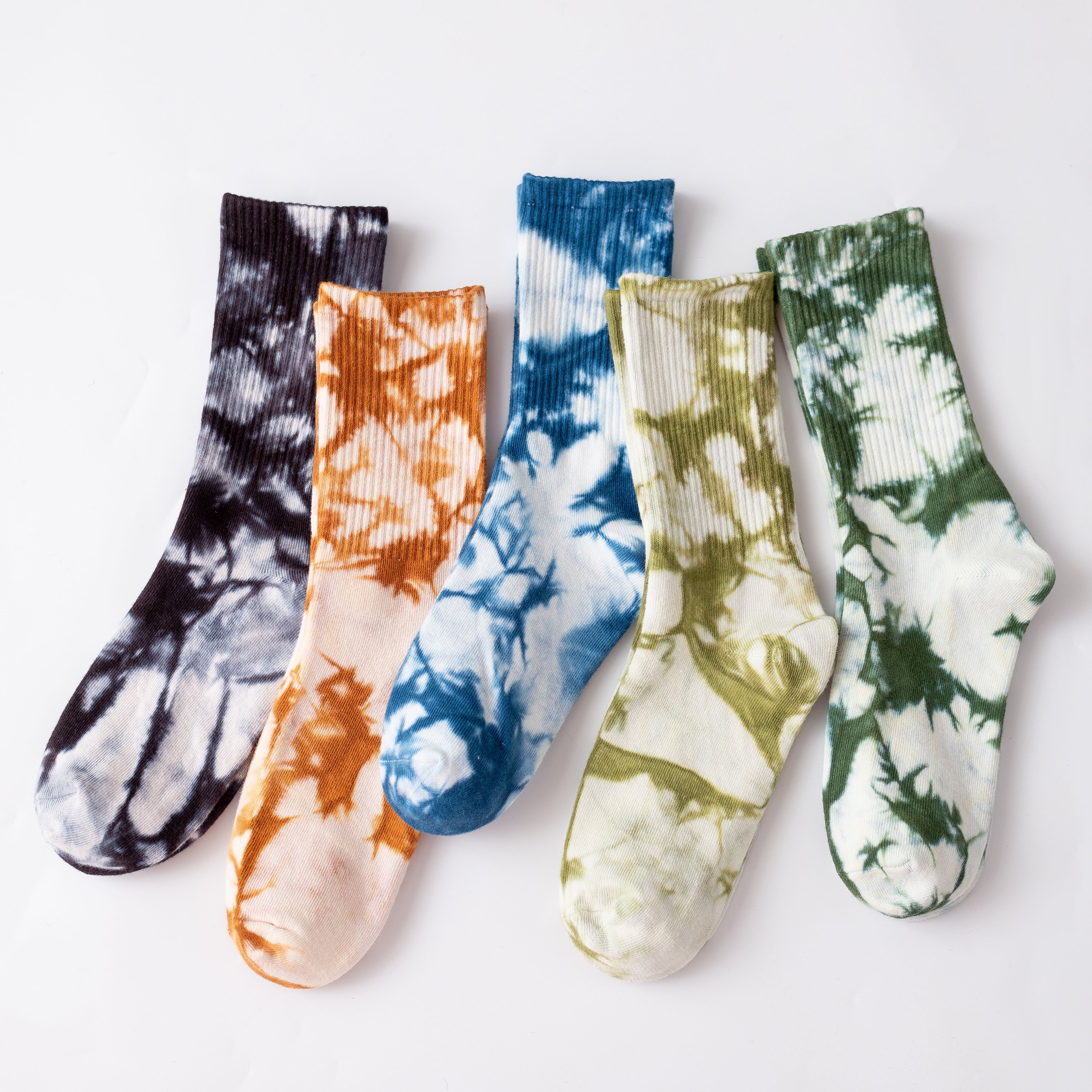 Tie Dye Socks Unisex Street Basketball Skateboard Socks Fashion Funny Breathable Tube Crew Socks