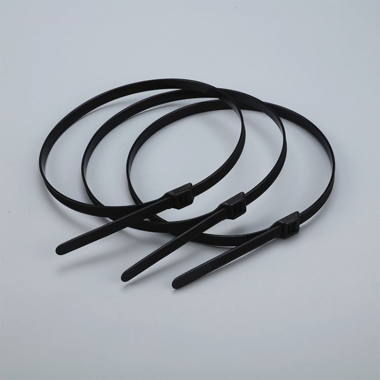 120LBS 100pcs 550x9mm Plastic UV Stabilized Outside Serrated Black Cable Ties For Narrow Space