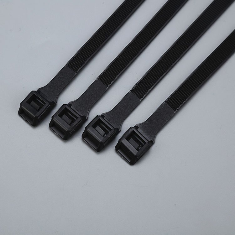 120LBS 100pcs 550x9mm Plastic UV Stabilized Outside Serrated Black Cable Ties For Narrow Space