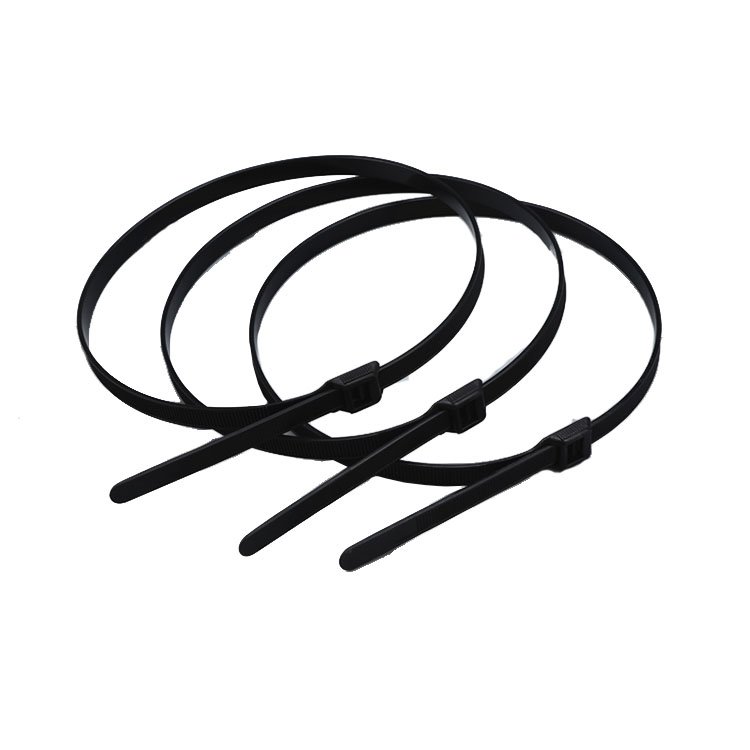 120LBS 100pcs 550x9mm Plastic UV Stabilized Outside Serrated Black Cable Ties For Narrow Space