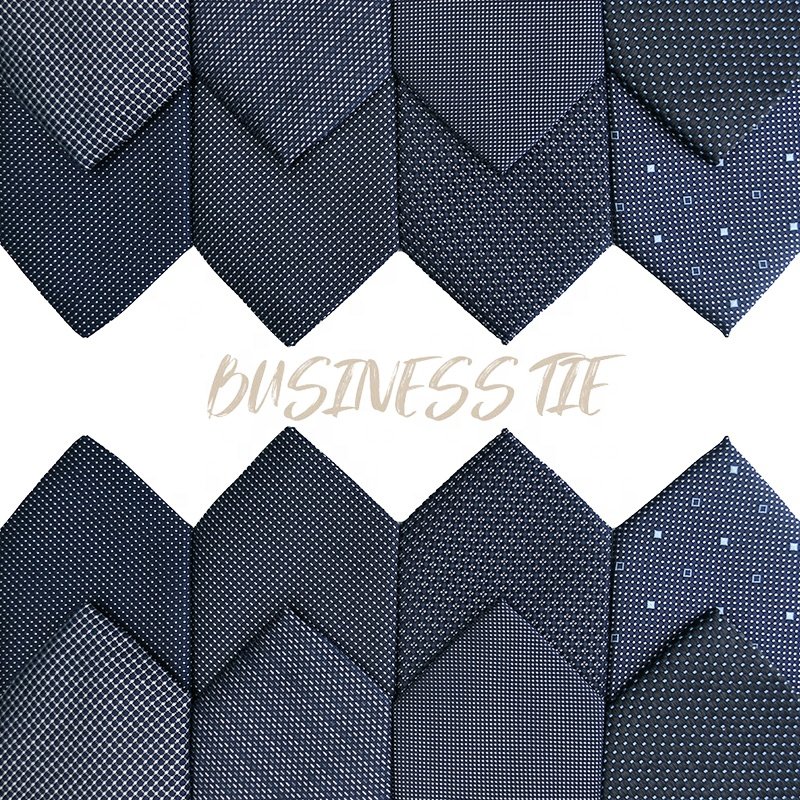 Navy Blue Men's Floral Design Fabric Ties, Handmade Factory China Low High Quality Fashion 100% Polyester Neck Tie