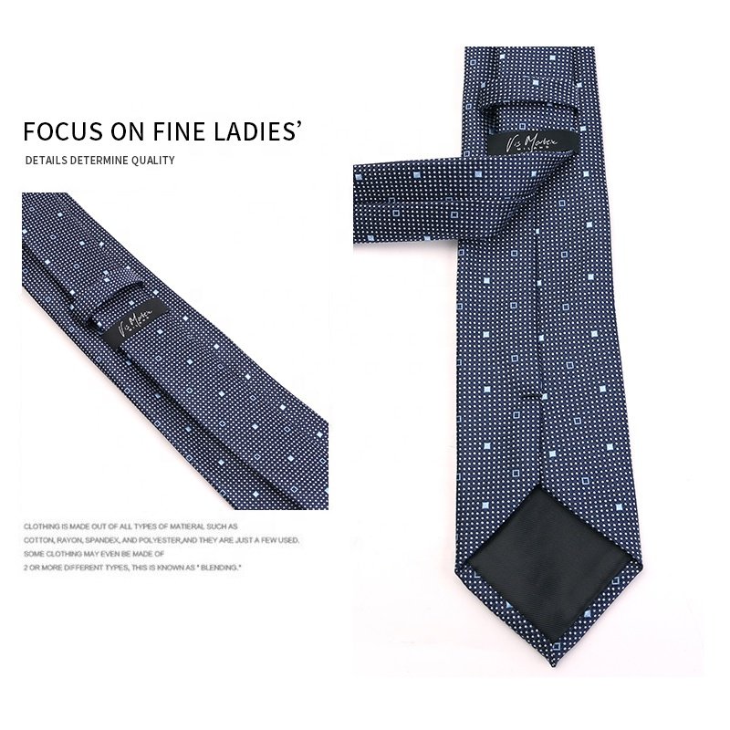 Navy Blue Men's Floral Design Fabric Ties, Handmade Factory China Low High Quality Fashion 100% Polyester Neck Tie