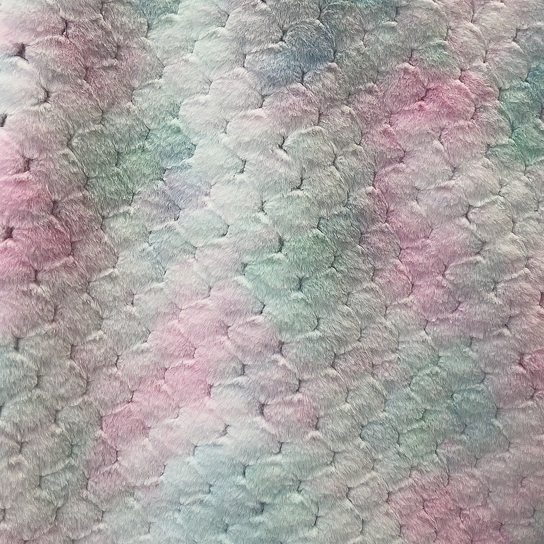 Wholesale Toy Minky dots Tie Dyed Supersoft Plush Fleece Fabric for toys for slippers