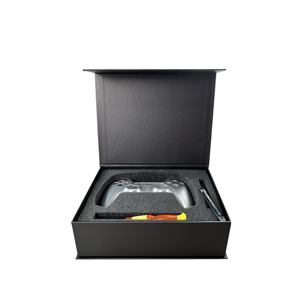 Wholesale Magnetic Cosmetic Perfume Foldable Packaging Box Luxury Black Custom Magnetic Gift Boxes with Ribbon Closure
