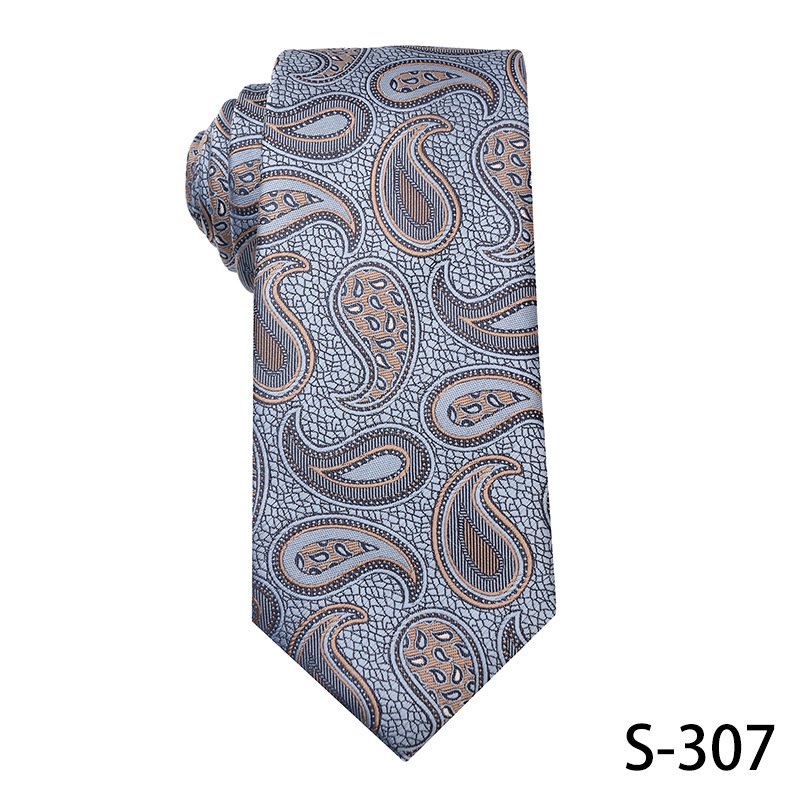 Wholesale 7.5CM Sky Baby Blue Microfiber Ties Brands Luxury For Men Silk Paisley Necktie For Men