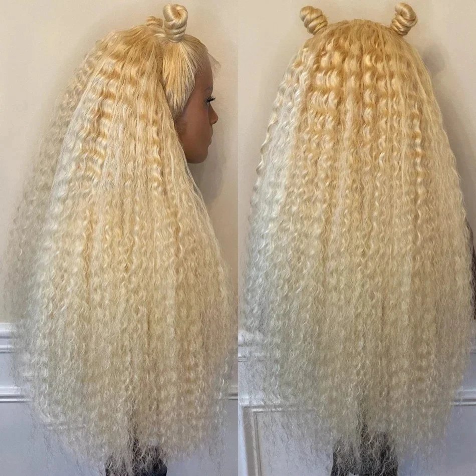 30 40 Inch Curly Wigs 613 Blonde 250 density 13x4 Lace Front Human Hair Deep Wave 13x6 Lace Frontal Wig For Women