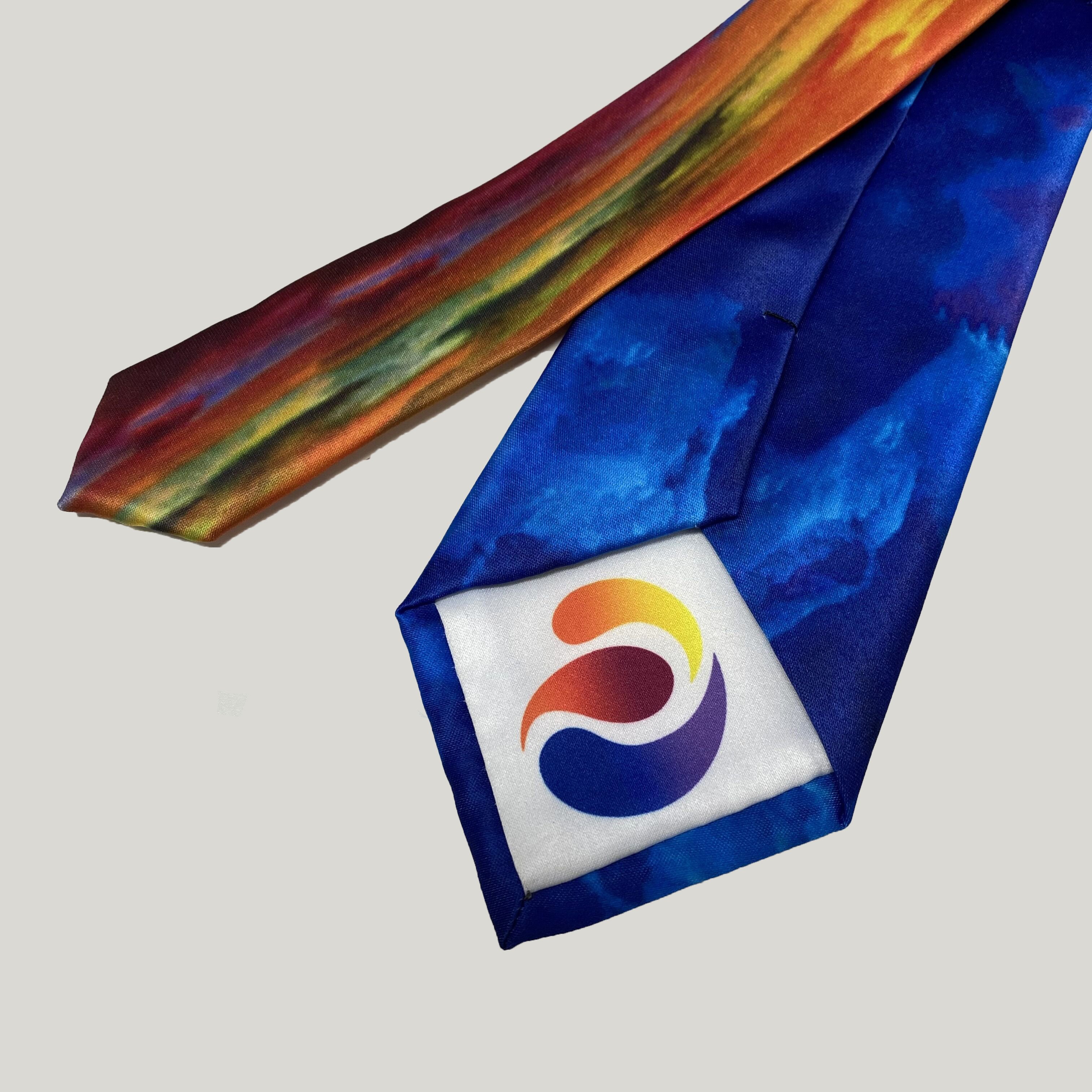 Custom LOGO DIY dye design Polyester Textile Necktie Woven JACQUARD Neck Regular color Ties rainbow Men women Starry sky 8CM