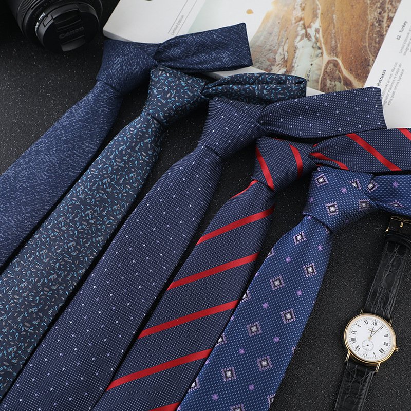 Wholesale Men Business Formal Wear Suits Accessory Tie Male Fashion Casual Polyester Fabric 7cm Necktie