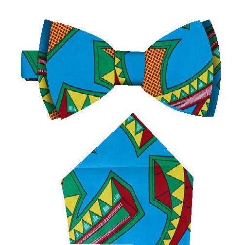 African print business suit cotton kente neck bow tie and pocket square gift box set with high quality