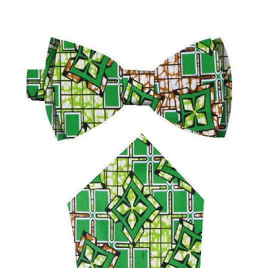 African print business suit cotton kente neck bow tie and pocket square gift box set with high quality