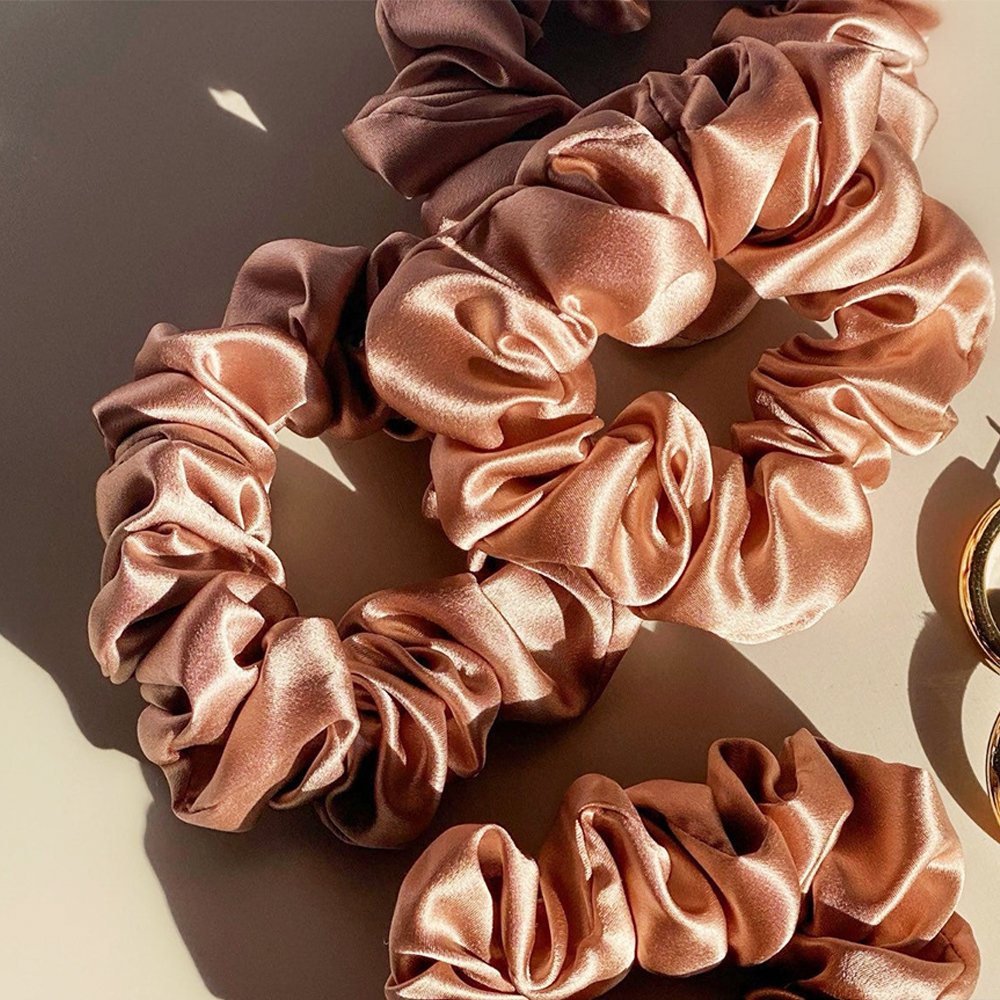 new arrival Pure Silk 16mm 1cm small scrunchies Factory Price Fashionable scrunchies hair ties silk