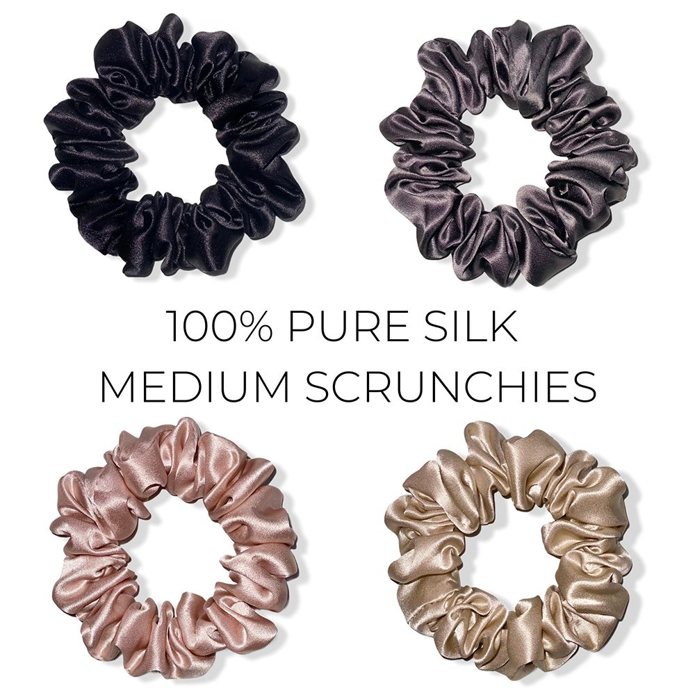 new arrival Pure Silk 16mm 1cm small scrunchies Factory Price Fashionable scrunchies hair ties silk