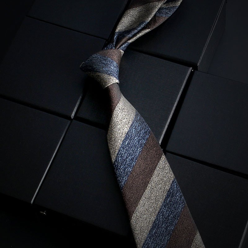 Men's business career formal plaid twill multi-style arrow type cotton 7cm hand tie