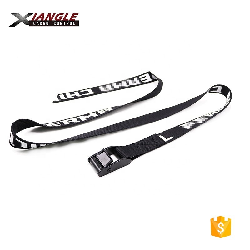 Hot sell 1 inch polyester 25mm cam buckle straps tie down strap custom belt buckle logo 350kgs straps