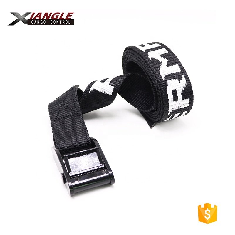 Hot sell 1 inch polyester 25mm cam buckle straps tie down strap custom belt buckle logo 350kgs straps