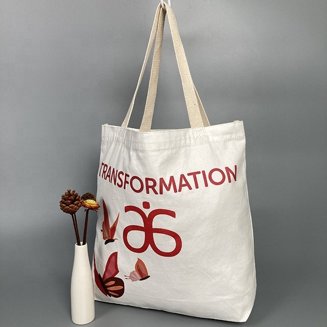 Cute Strong Cotton Gift Bag Drawstring Prints Small Cotton Bag With Ties Log Print Recycle Cotton Canvas Duffle Bag For Win