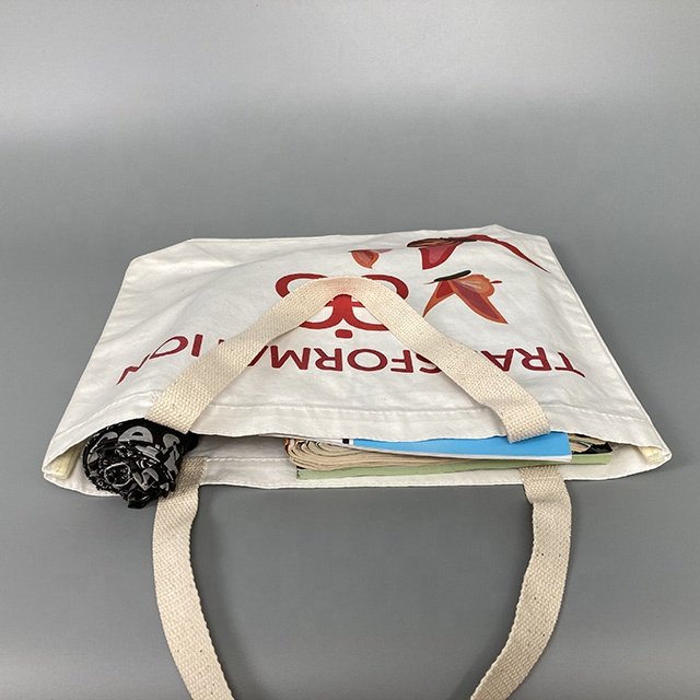 Cute Strong Cotton Gift Bag Drawstring Prints Small Cotton Bag With Ties Log Print Recycle Cotton Canvas Duffle Bag For Win