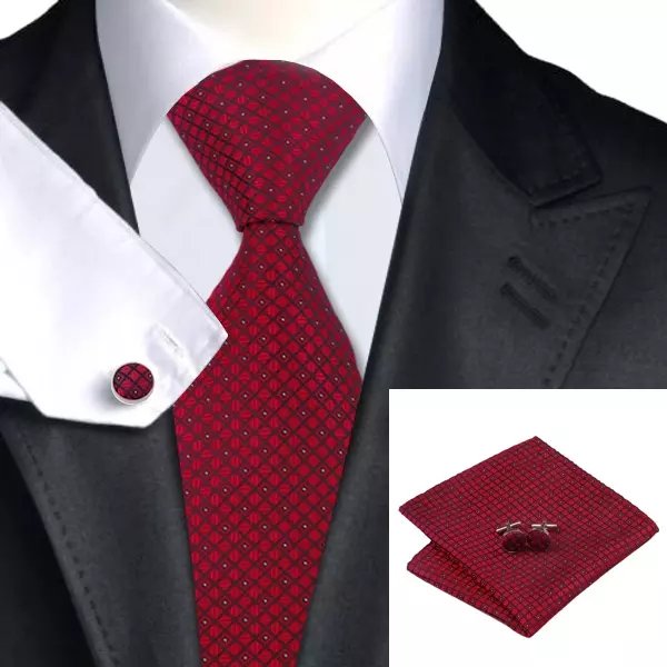 New stylish and elegant polyester mens custom ties necktie pocket square bow tie gift box