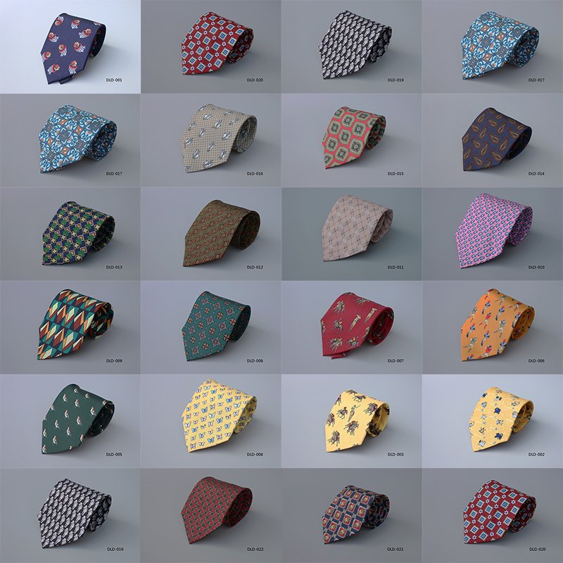 Custom 9CM men's professional dress satin printing large flower groom suit shirt casual student business wide tie for men