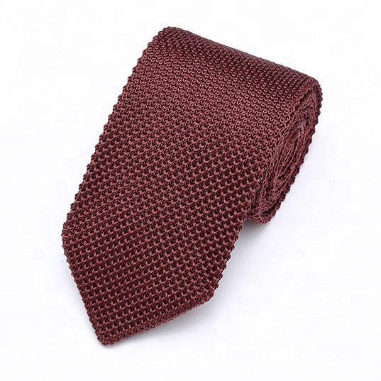 Wholesale China necktie solid knit ties high quality mens knitted neck ties and bow tie