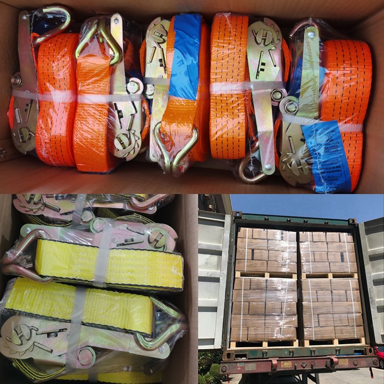 Lashing Straps With Flat Hook 4" Ratchet Strap Ratchet Tie Down Load Strap Cargo Control Truck Accessories