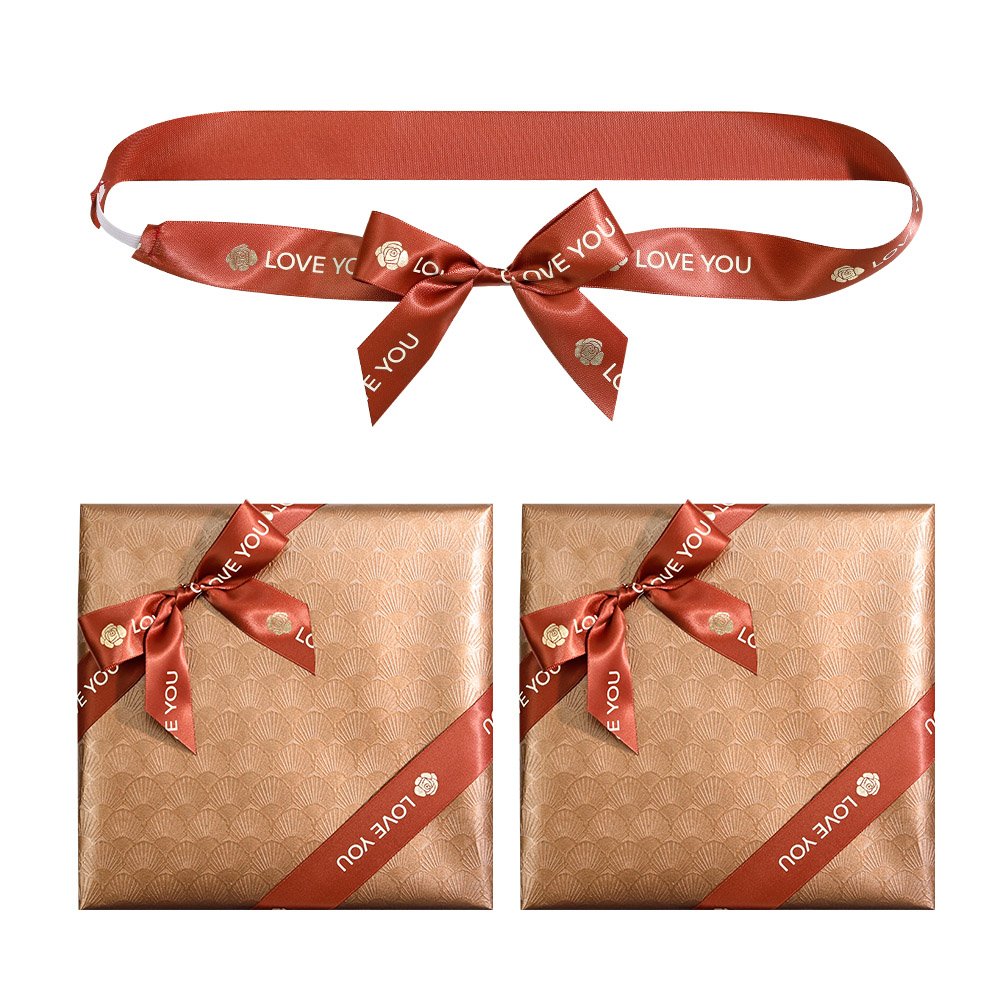 Factory satin bow ribbon with elastic ribbon bows for gift custom pre made stretch ribbon with bow for boxes packing