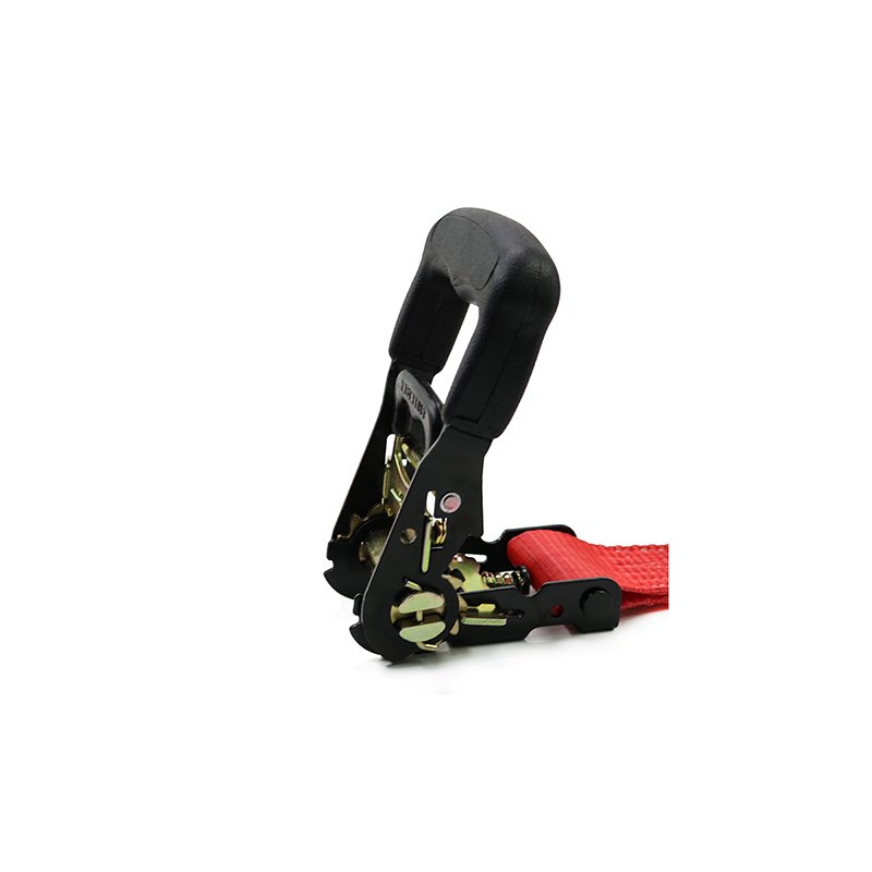 Heavy Duty 1.5" Rubber Coated Ratchet Buckle Handle Cargo Lashing Belt Ratchet Tie Down Straps for Cargo Transportation