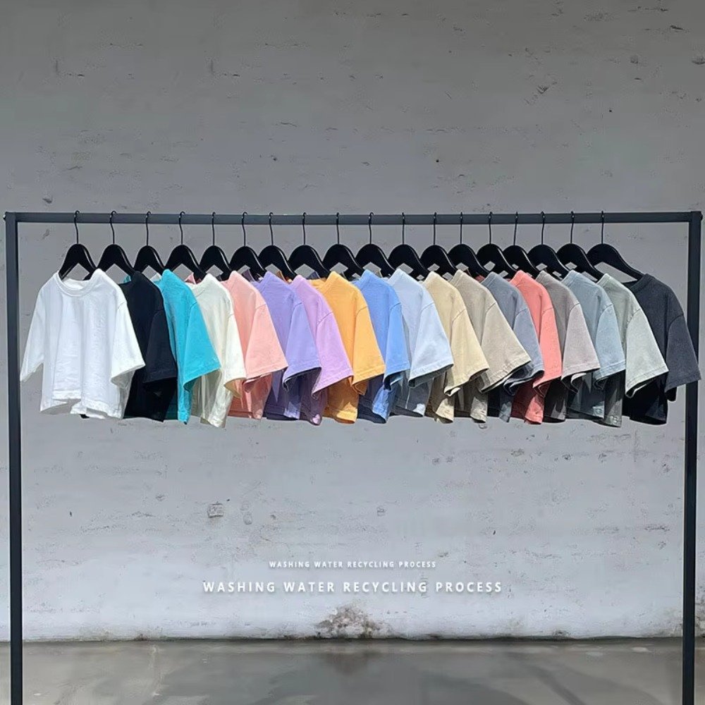 Custom Printing Cotton Oversize Vintage Lose Fitting Crop Top T Shirts Athletic Spandex Baby Pink Gym Cropped Tee Tshirt Women