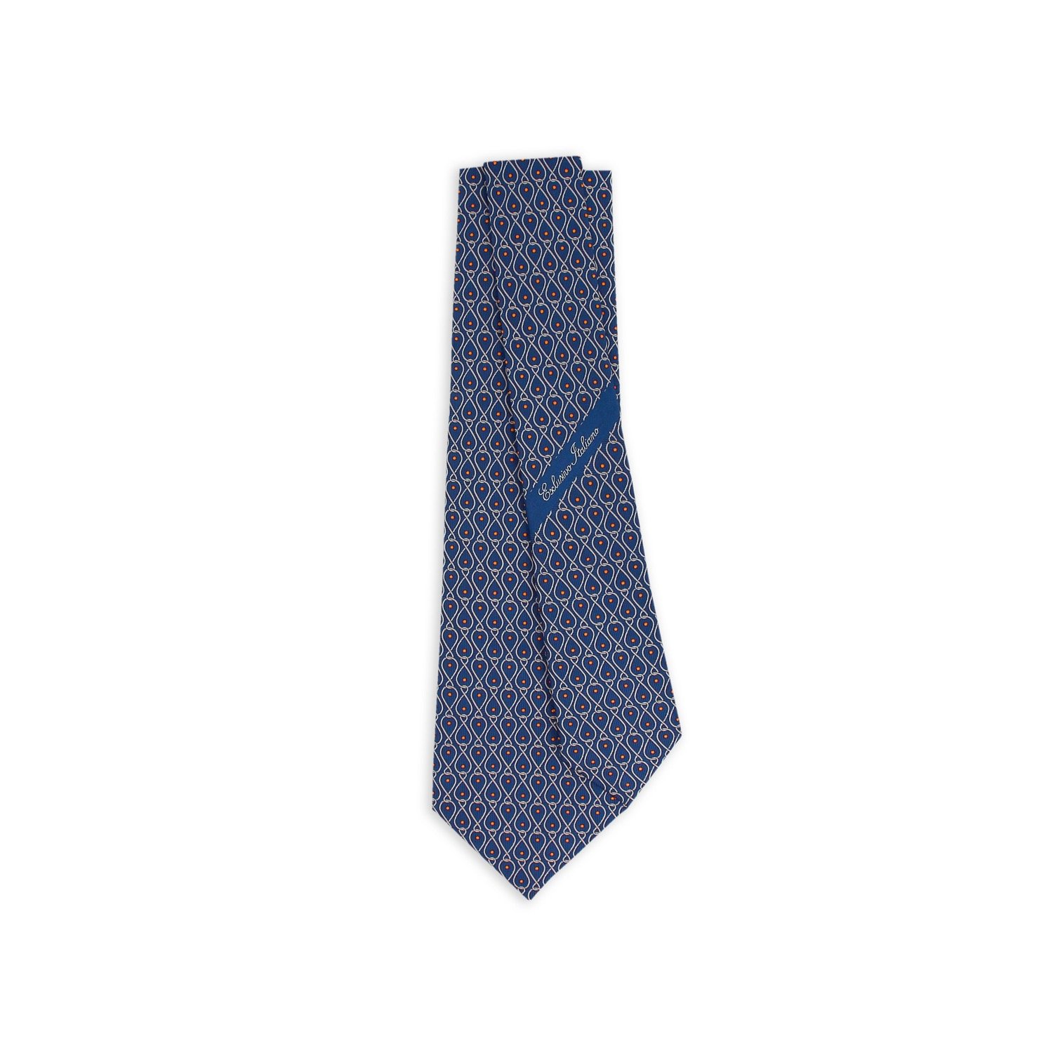 Pisa Blue Jacquard Pattern Italian Silk Tie Distinguished Gentlemen 100% Silk Paisley Floral Dot Prints Make Statement Elegance