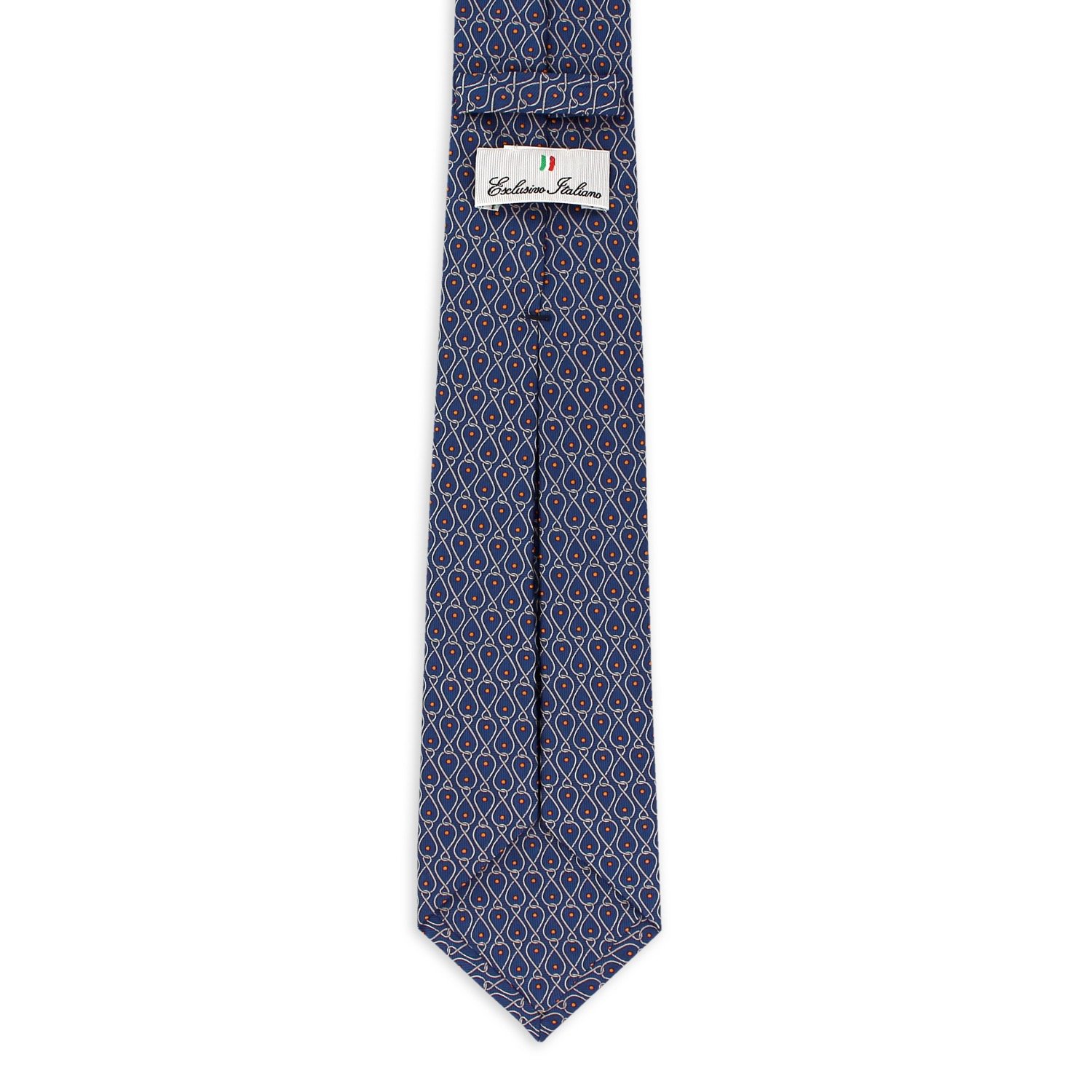 Pisa Blue Jacquard Pattern Italian Silk Tie Distinguished Gentlemen 100% Silk Paisley Floral Dot Prints Make Statement Elegance
