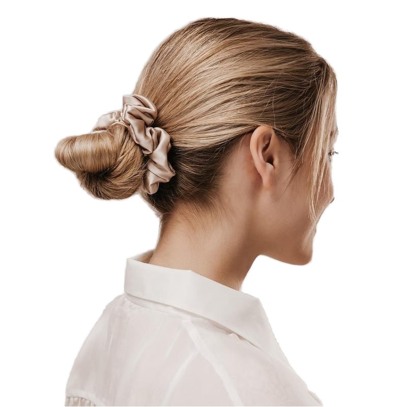 silk Hair Scrunchies Silk Elastic Hair Bands hair ties Skinny Ropes Ponytail Holder mulberry scrunchies for Women Girls