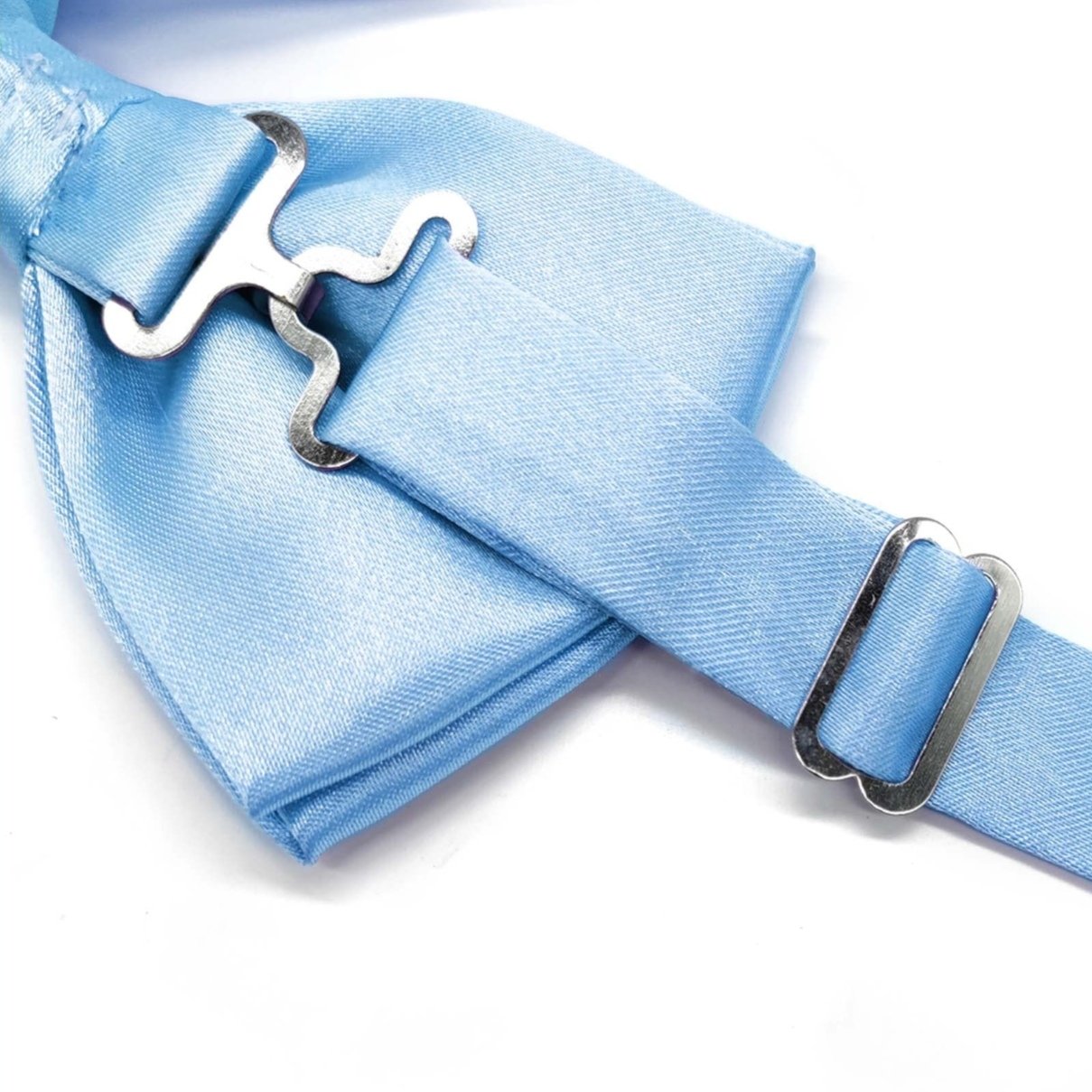 100% Pure Silk Weave Woven Jacquard Blue Satin Bowtie,Customization For Men Classic Bowties