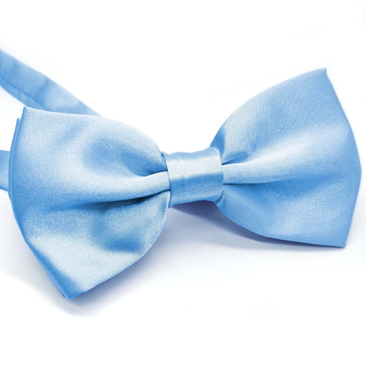 100% Pure Silk Weave Woven Jacquard Blue Satin Bowtie,Customization For Men Classic Bowties